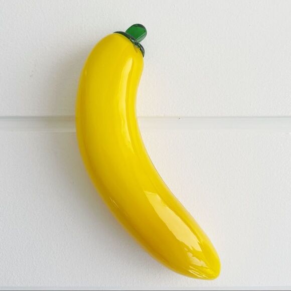 Set of Vintage Murano Blown Glass Fruit & Veggie Apple, Banana, Eggplant, Carrot - Picture 6 of 10